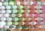 CSE765 15 inches 8*12mm rice colorful selenite beads wholesale