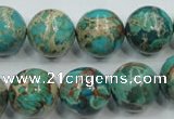 CSE77 15.5 inches 14mm round dyed natural sea sediment jasper beads