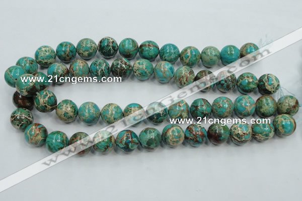 CSE77 15.5 inches 14mm round dyed natural sea sediment jasper beads