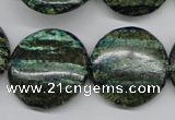 CSG21 15.5 inches 30mm flat round long spar gemstone beads wholesale