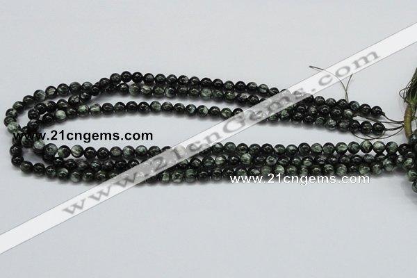 CSH01 15.5 inches 6mm round natural seraphinite gemstone beads