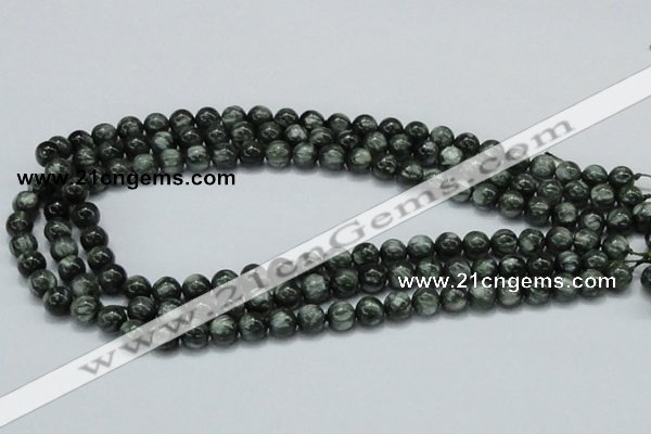 CSH02 15.5 inches 8mm round natural seraphinite gemstone beads