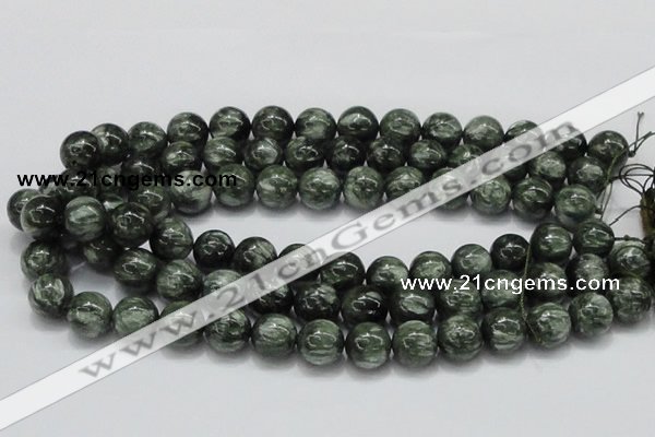 CSH05 15.5 inches 14mm round natural seraphinite gemstone beads