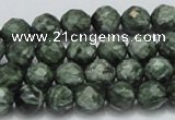 CSH07 15.5 inches 10mm faceted round natural seraphinite beads