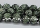 CSH08 15.5 inches 12mm faceted round natural seraphinite beads