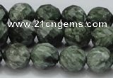 CSH09 15.5 inches 14mm faceted round natural seraphinite beads