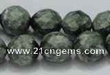 CSH10 15.5 inches 16mm faceted round natural seraphinite beads