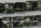 CSH103 15.5 inches 14*14mm square natural seraphinite gemstone beads