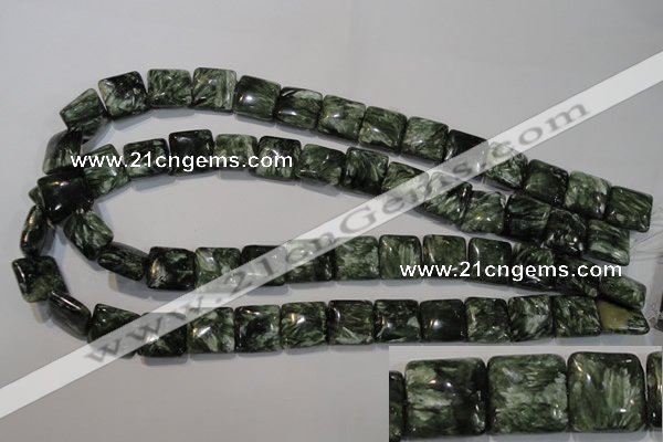 CSH103 15.5 inches 14*14mm square natural seraphinite gemstone beads