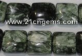 CSH104 15.5 inches 16*16mm square natural seraphinite gemstone beads