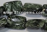 CSH115 15.5 inches 18*25mm rectangle natural seraphinite gemstone beads