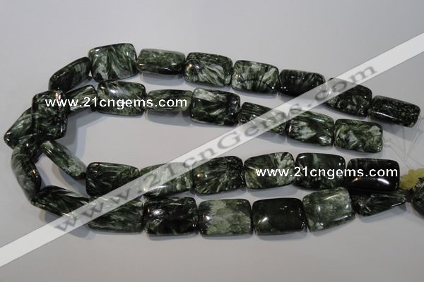 CSH115 15.5 inches 18*25mm rectangle natural seraphinite gemstone beads