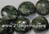 CSH126 15.5 inches 20mm flat round natural seraphinite gemstone beads