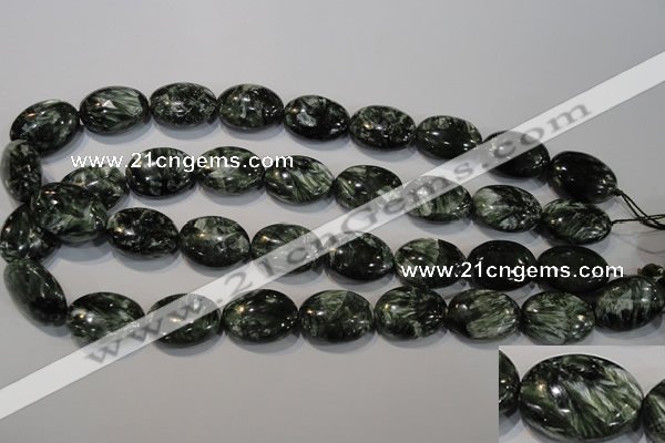 CSH134 15.5 inches 16*20mm oval natural seraphinite gemstone beads