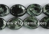 CSH14 15.5 inches 13*18mm oval natural seraphinite beads wholesale