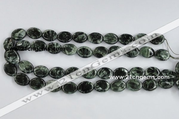 CSH14 15.5 inches 13*18mm oval natural seraphinite beads wholesale