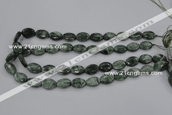 CSH55 15.5 inches 12*16mm oval natural seraphinite gemstone beads