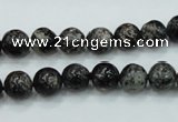 CSI01 15.5 inches 8mm round silver scale stone beads wholesale