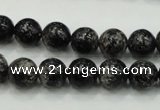 CSI02 15.5 inches 10mm round silver scale stone beads wholesale