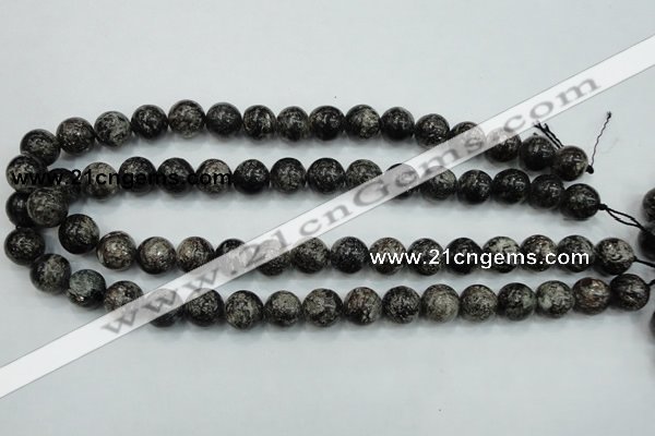 CSI03 15.5 inches 12mm round silver scale stone beads wholesale