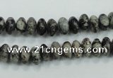 CSI04 15.5 inches 4*8mm rondelle silver scale stone beads wholesale