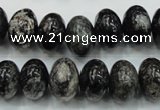 CSI06 15.5 inches 10*14mm rondelle silver scale stone beads wholesale