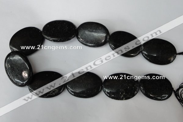 CSI100 15.5 inches 30*40mm oval silver scale stone beads wholesale