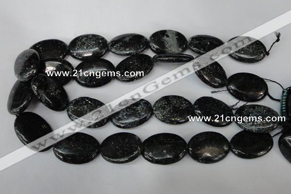 CSI98 15.5 inches 22*30mm oval silver scale stone beads wholesale