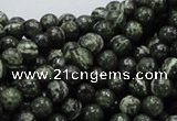 CSJ02 15.5 inches 6mm round green silver line jasper beads wholesale