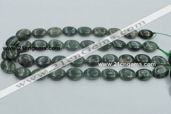 CSJ206 15.5 inches 15*20mm oval serpentine jade gemstone beads