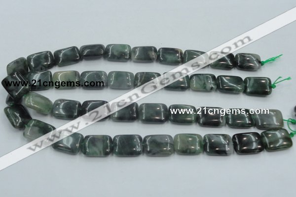 CSJ207 15.5 inches 15*20mm rectangle serpentine jade gemstone beads