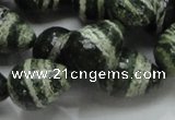 CSJ23 15.5 inches 15*20mm teardrop green silver line jasper beads