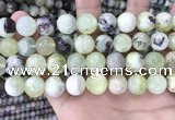 CSJ304 15.5 inches 12mm round serpentine new jade beads wholesale