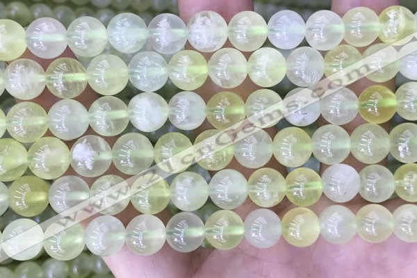 CSJ321 15.5 inches 10mm round serpentine new jade beads