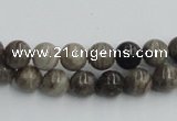 CSL01 15.5 inches 8mm round silver leaf jasper beads wholesale