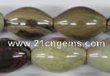 CSL106 15.5 inches 22*30mm rice silver leaf jasper beads wholesale