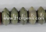 CSL110 15.5 inches 10*20mm rondelle silver leaf jasper beads wholesale