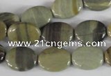 CSL117 15.5 inches 12*16mm oval silver leaf jasper beads wholesale