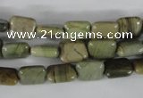 CSL119 15.5 inches 8*10mm rectangle silver leaf jasper beads wholesale