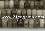 CSL125 15.5 inches 2.5*4.8mm rondelle sliver leaf jasper beads