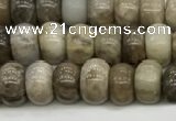 CSL126 15.5 inches 4*6mm rondelle sliver leaf jasper beads