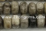 CSL127 15.5 inches 5*8mm rondelle sliver leaf jasper beads