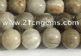 CSL151 15.5 inches 6mm round 

sliver leaf jasper beads wholesale