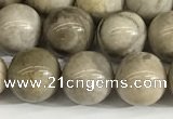 CSL152 15.5 inches 8mm round 

sliver leaf jasper beads wholesale