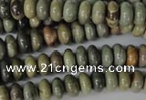 CSL18 15.5 inches 5*8mm rondelle silver leaf jasper beads wholesale