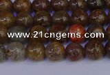 CSL221 15.5 inches 6mm round gold leaf jasper beads wholesale