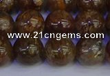 CSL225 15.5 inches 14mm round gold leaf jasper beads wholesale