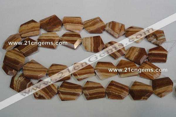 CSL86 15.5 inches 22*25mm freefrom silver leaf jasper beads wholesale