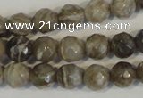 CSL91 15.5 inches 6mm faceted round silver leaf jasper beads wholesale