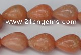 CSM14 15.5 inches 13*18mm teardrop salmon stone beads wholesale